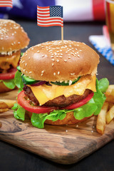 American Burger for 4th of July