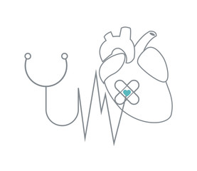 Medical symbols and supplies vector illustration graphic design