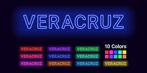 Neon name of Veracruz city