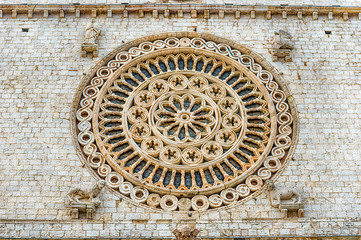 Rose window of the Basilica of Saint Francis, Assisi, Italy