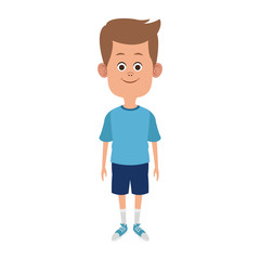 Cute boy cartoon vector illustration graphic design