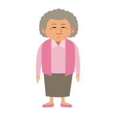 Cute grandmother cartoon vector illustration graphic design