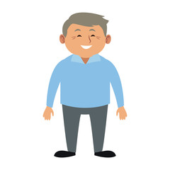 Cute grandfather cartoon vector illustration graphic design