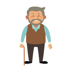 Cute grandfather cartoon vector illustration graphic design