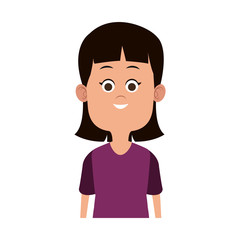 Beautiful girl cartoon vector illustration graphic design