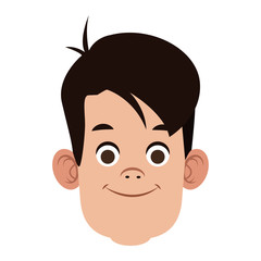 Cute boy cartoon vector illustration graphic design