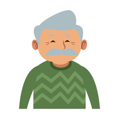 Cute grandfather cartoon vector illustration graphic design