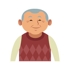 Cute grandfather cartoon vector illustration graphic design