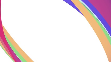 Soft colors flat 3D diagonal rainbow frame curved candy line seamless loop abstract shape animation background new quality universal motion dynamic animated colorful joyful video footage