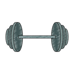 Dumbbell weight symbol vector illustration graphic design