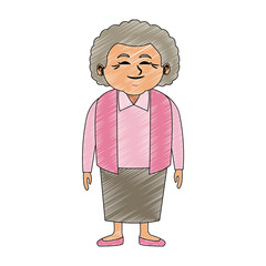Cute grandmother cartoon vector illustration graphic design