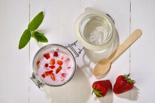 Yogurt con fragole