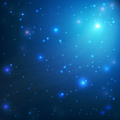Naklejka na ściany i meble Space galaxy stars. Blue universe background. star sky at night - space background.