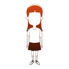 Beautiful girl cartoon vector illustration graphic design