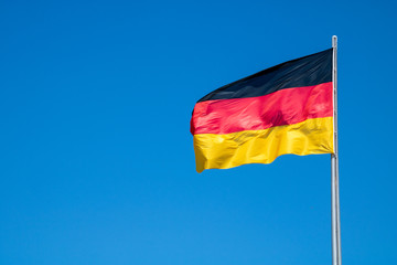 German flag in the wind
