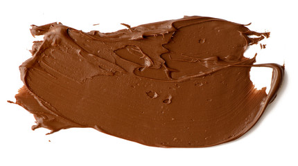Chocolate spread isolated over white background. Delicious food design