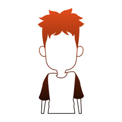 Cute boy cartoon vector illustration graphic design