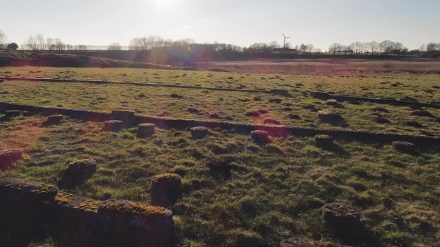 Longhouses at Trelleborg Castle, Denmark