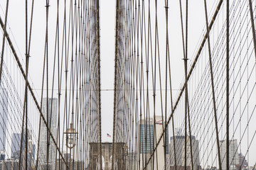 Different angles of the Brooklyn Bridge
