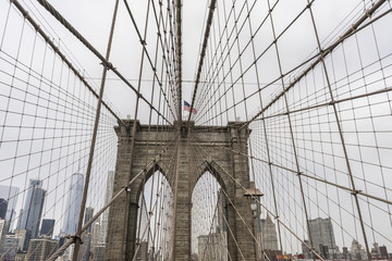 Brooklyn Bridge standing 