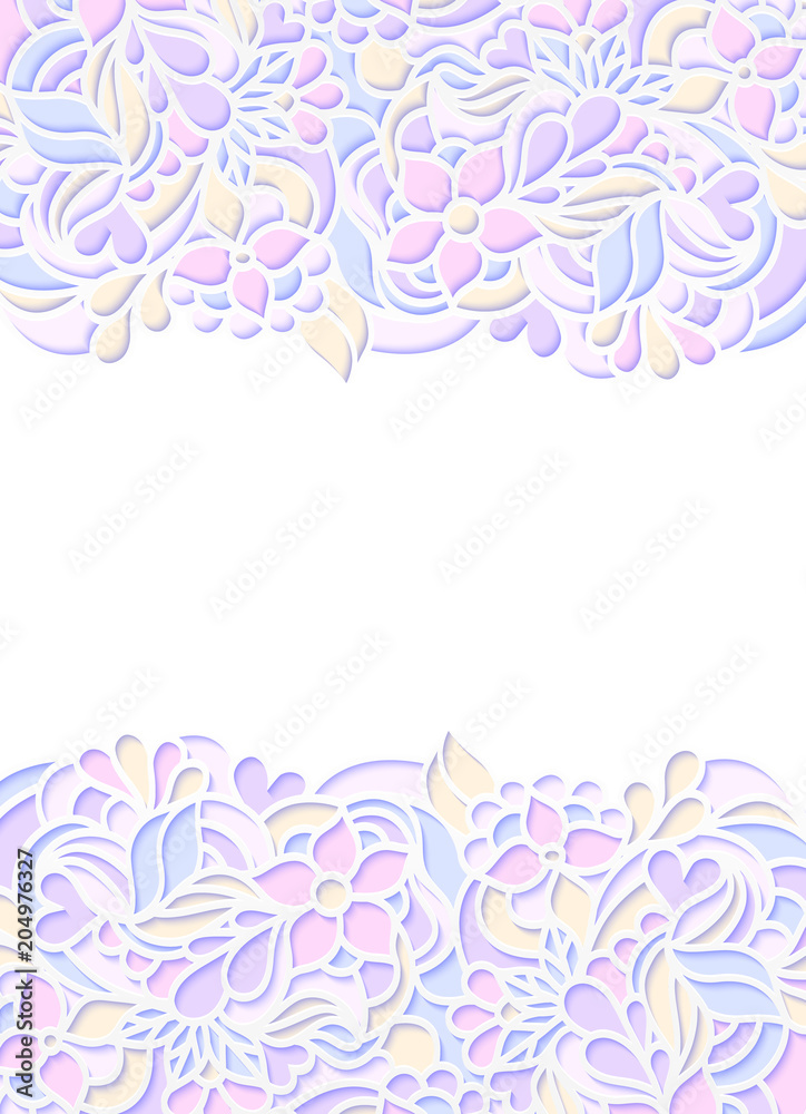 Poster Colorful floral invitation