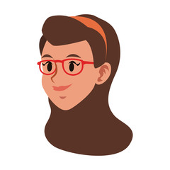 Young woman face vector illustration graphic design