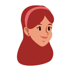 Young woman face vector illustration graphic design