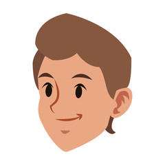 Young man face vector illustration graphic design