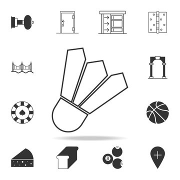 shuttlecock icon. Detailed set of web icons and signs. Premium graphic design. One of the collection icons for websites, web design, mobile app