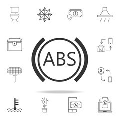 ABS sign icon. Detailed set of web icons and signs. Premium graphic design. One of the collection icons for websites, web design, mobile app