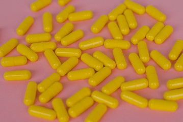Yellow Tablet medicine pill capsule