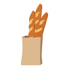Delicious and fresh breads vector illustration graphic design