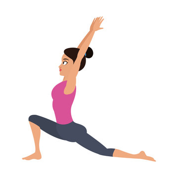 Woman doing yoga vector illustration graphic design