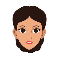 Beautiful woman face vector illustration graphic design