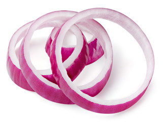 Onion slice isolated