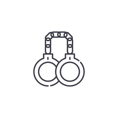 Arrest linear icon concept. Arrest line vector sign, symbol, illustration.