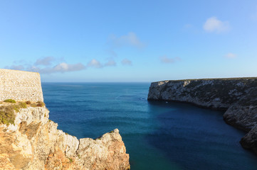 Fototapeta na wymiar Cape Sagres, Sagres Point in Algarve, Portugal
