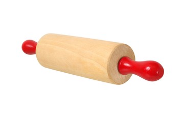 Rolling pin with red handles