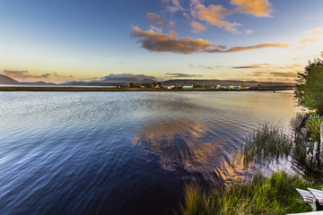 Cucao Lake in Chiloe island an amazing and relaxing place in full contact with nature. Here we can see it during dawn time