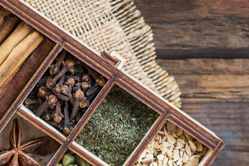 ginger, mint, clove, chili flakes, cardamon, star anise, cinnamo