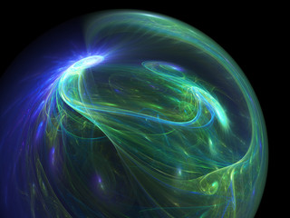 Obraz premium Abstract earth day themed fractal planet, digital artwork for creative graphic design