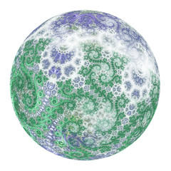 Abstract fractal planet earth, digital artwork for creative graphic design