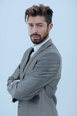 Portrait of a handsome man, isolated over a white background