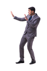 Fototapeta premium Businessman isolated on white background