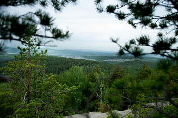 view from the mountain Aleksandrovskaya hill, Southern Urals