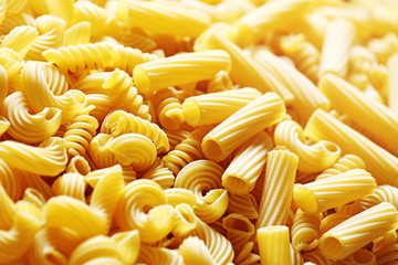 Italian pasta close up macro