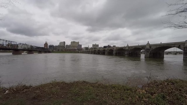 This is a wide shot of Harrisburg, PA with a gopro on a karma grip from City Island.