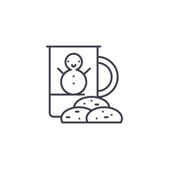 Biscuits linear icon concept. Biscuits line vector sign, symbol, illustration.