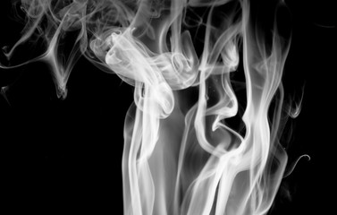 Smoke on black background