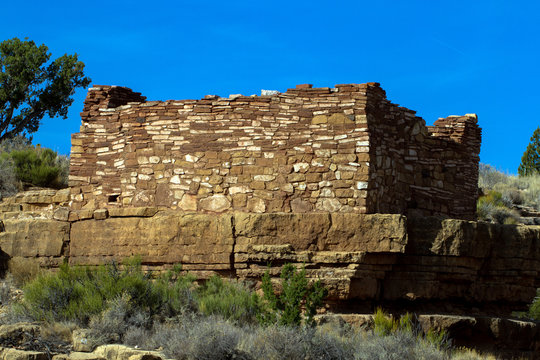 The Box Canyon ruin inside Wupatki National Monument in northern Arizona protects an ancient Native American pueblo site